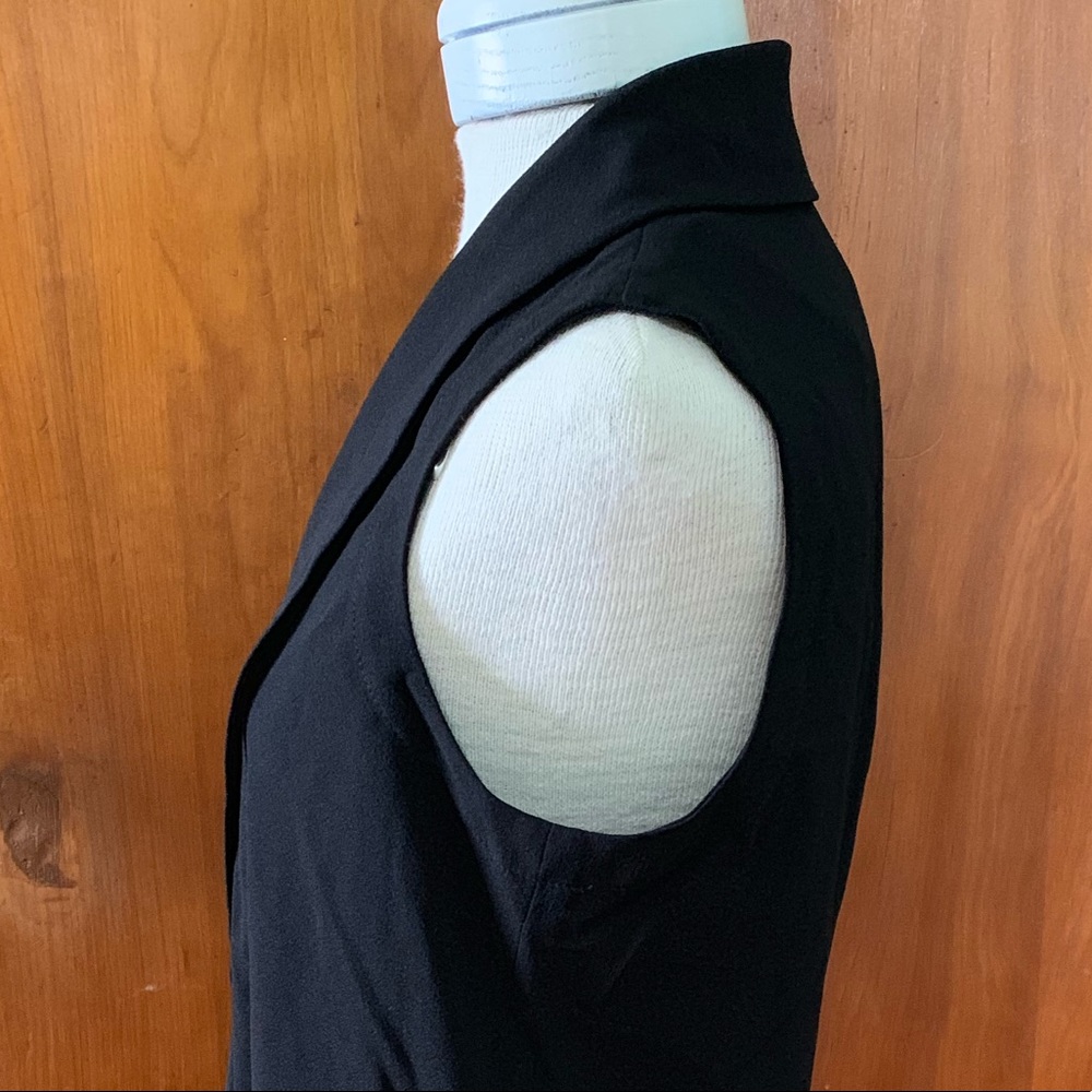 Daniel Rainn Black Open Front Vest Size S New - Picture 2 of 7